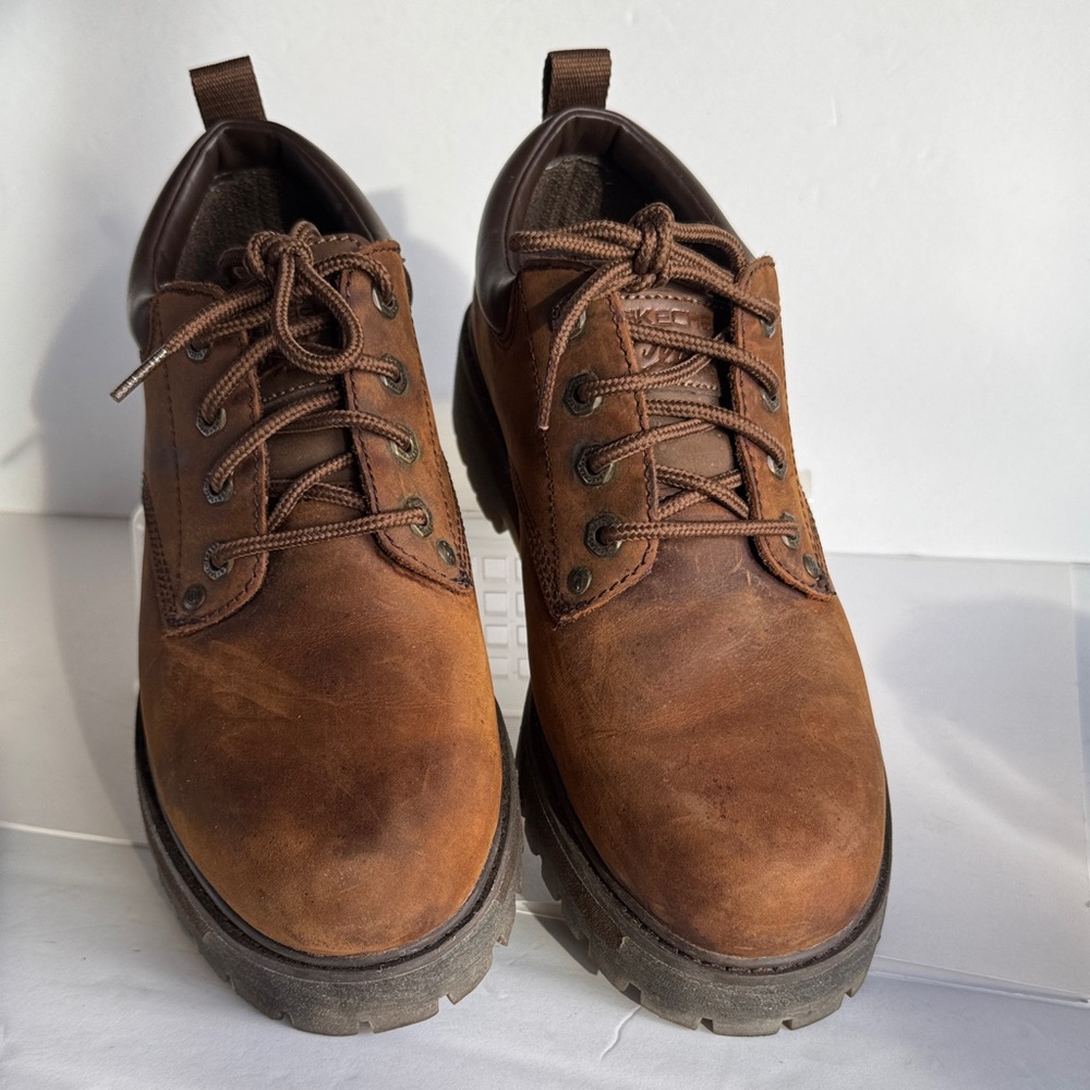 Skechers Men's Brown Leather Boots